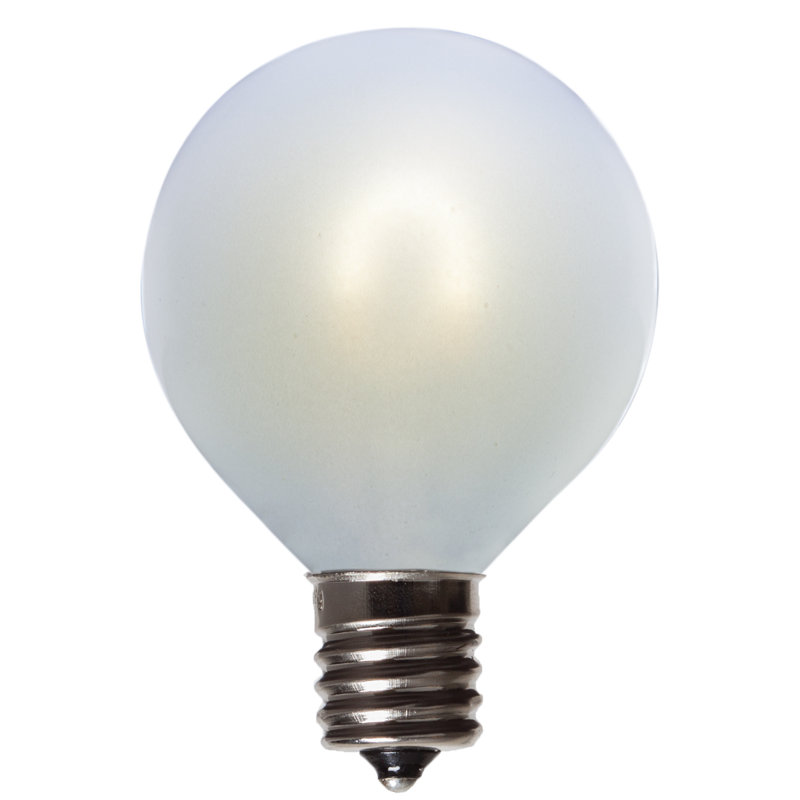 0.8 Watt Equivalent E17 Globe Light Bulb Frosted