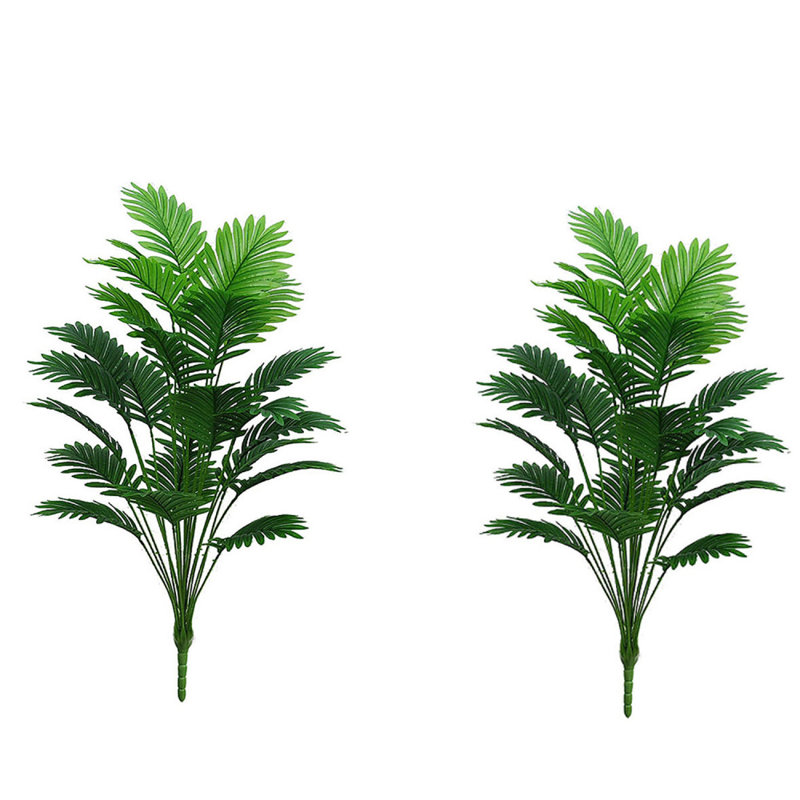 Ensemble de 2 feuilles de palmier artificielles avec branches d'arbres artificielles artificielles pour le dimanche des Rameaux, arrangement floral, fête de mariage, plage