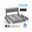 Structure de lit plateforme en métal gris à 4 tiroirs avec DEL RVB et station de charge Jix Living Hub l 62,6 po x P 87,4 po x H 41,7 po