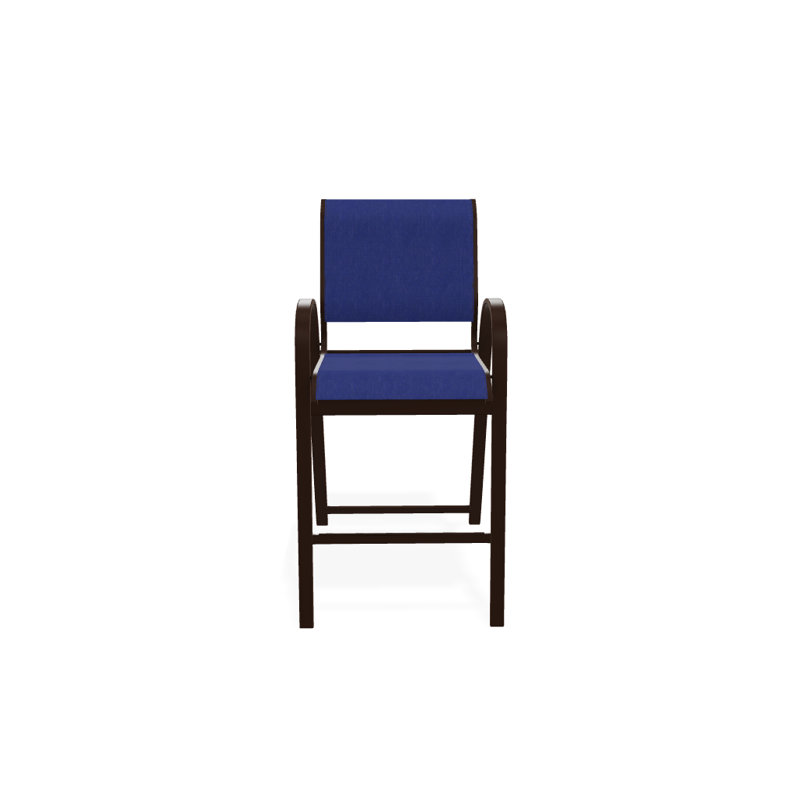 Tabouret de bar Holna, Atlantis bleu royal Sunbrella®, Kona texturé