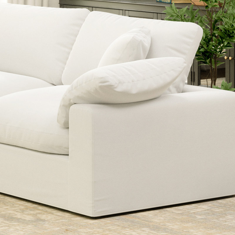 Rawls Upholstered Sofa, Cloud Sofa Modular Sectional Sofa Midular Couch for Living Room Office Apartment, White