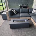 Latitude Run® Caelan 15" H x 40.25" W Concrete Propane Outdoor Gas Fire ...