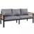 4-Pieces Sofa Set with table and 2 armchairs-395346868