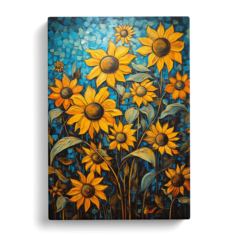 Sunflower Expressionism No.2 - No Frame Print, 76cm H x 50cm W x 3cm D