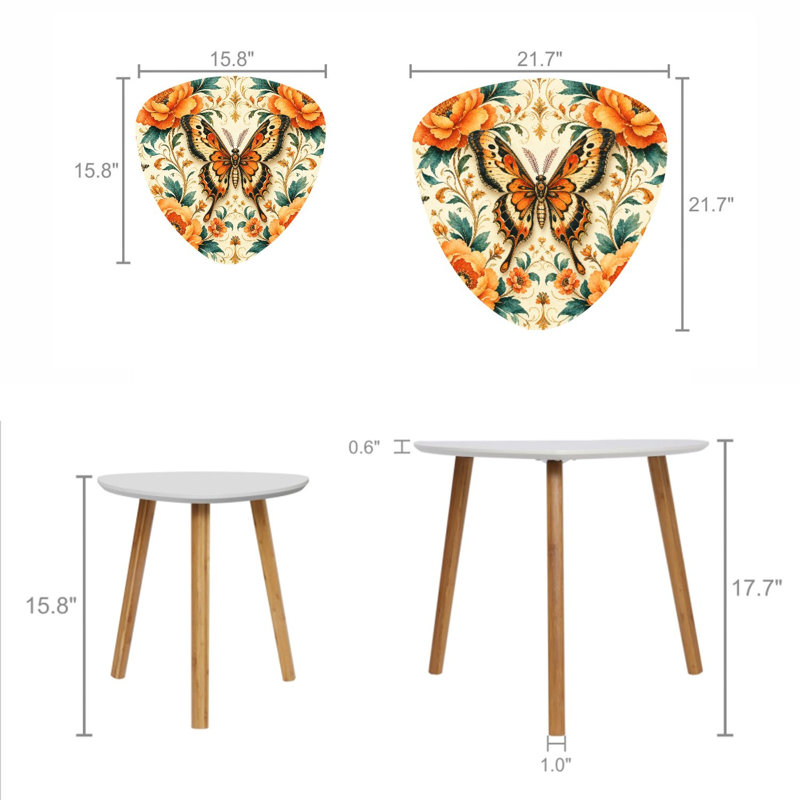 Ensemble de 2 tables basses gigognes Triangle