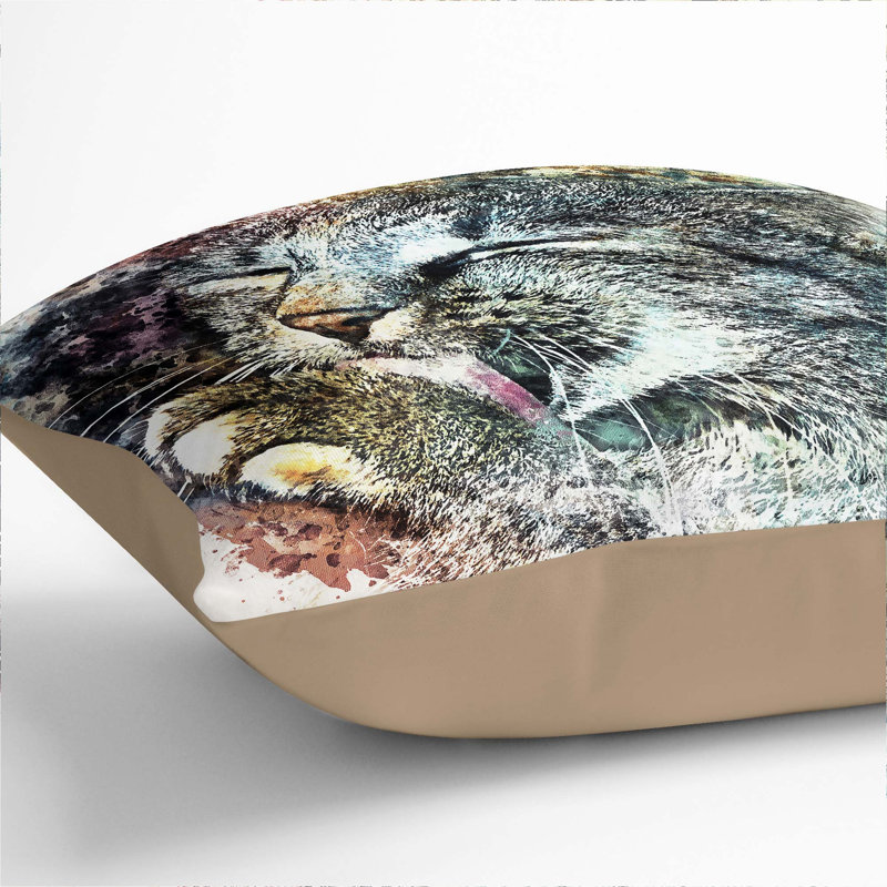 Square Throw Cushion, Stone, 55cm H x 55cm W x 20cm D