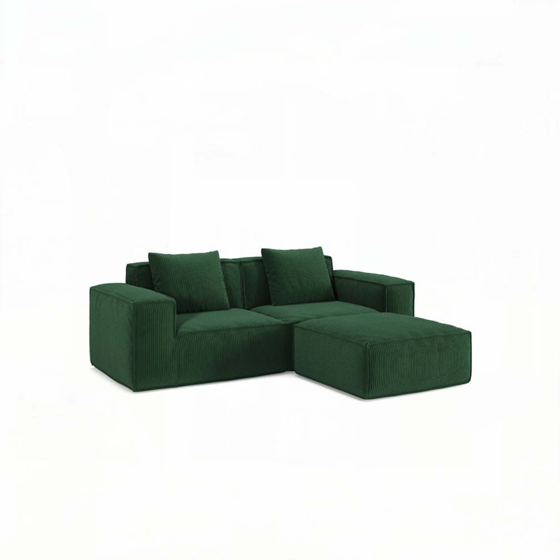 2-Seater Free Conversion Sofa, Green