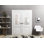 Portes françaises à double vitrage avec quincaillerie Lucia 8822 Blanc Soie avec panneaux en verre opaque dépoli, garnitures de cadre, porte intérieure robuste pour salle de bain ou chambre à coucher, 60 po x 80 po (2 x 30 x 80)