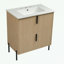 Meuble-lavabo de salle de bain avec lavabo en céramique et tiroirs pleine extension-1912791531