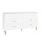 Seven Drawers Large Chest Of Drawer Cabinet With Golden Handle And Golden Legs White Color