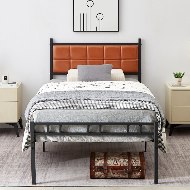 Lit Geneal, Simple, Brun rustique