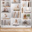 Wakil 74"H X 59"W 6-Tier Large Wood Storage Bookcase-1506212948
