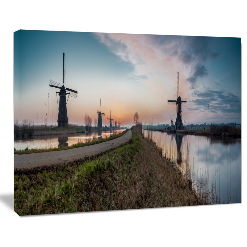 «Kinderijk Holland Panorama», reproduction de photo sur toile tendue, H 20 po x l 20 po x P 1 po