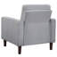 Chaise d'appoint rembourrée capitonnée avec design compact et confort à ressorts ensachés