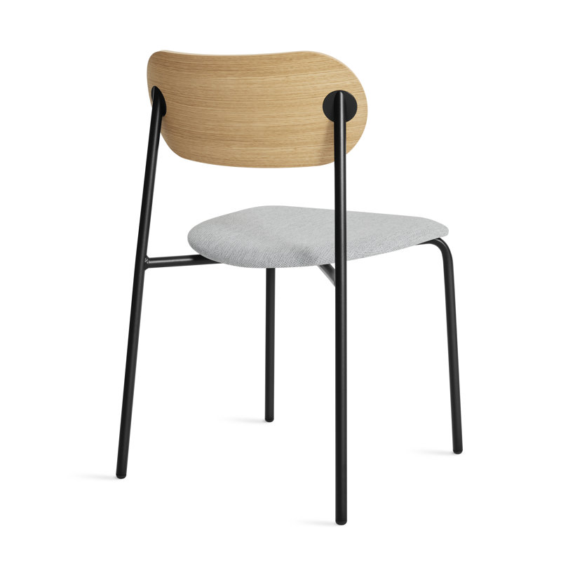 SideBySide Upholstered Dining Chair, White Oak, Maharam Mode in Intaglio Crossweave