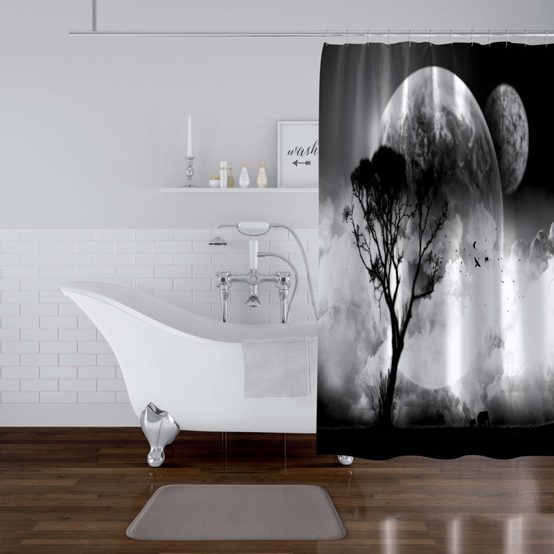 Anzel Abstract Shower Curtain, 70" H x 71" W