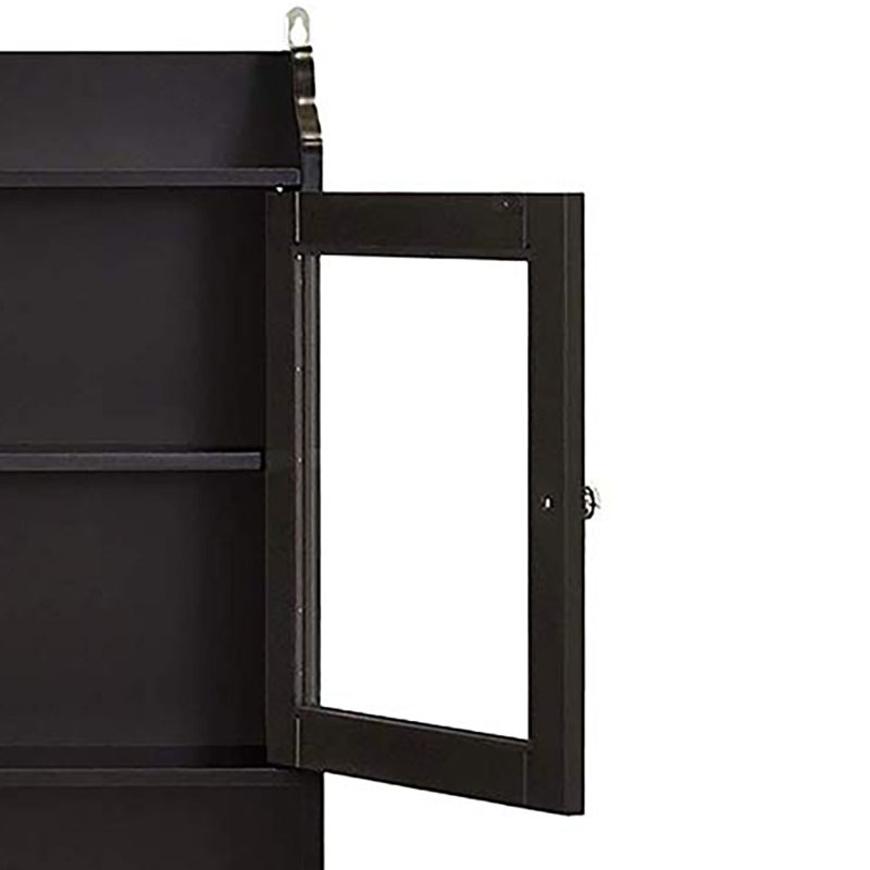 Kevia Freestanding Over-the-Toilet Bathroom Storage Cabinet, Black