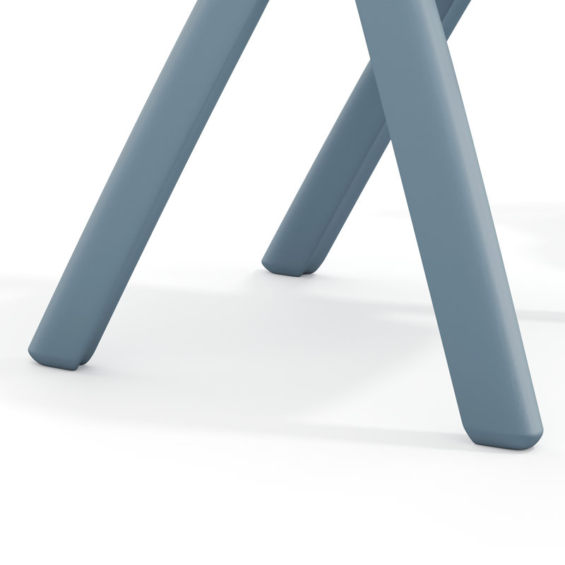 Chaise d'école en plastique empilable avec siège d'une hauteur de 12 po, H 22 po x l 13,25 po x P 15 po, Bleu cendré