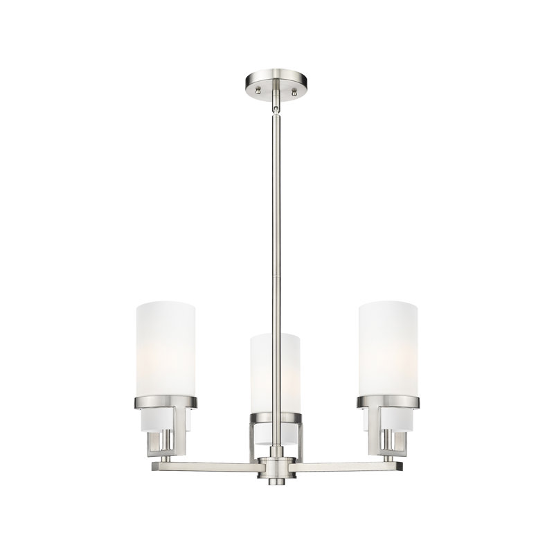 Luminaire suspendu 8 tiges Utopia, Blanc mat, Nickel satiné