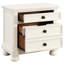 Table d'appoint de chambre à coucher avec tiroir caché en blanc - 2 tiroirs, glissières à roulement, bois, sans assemblage, finition de table de chevet de style traditionnel pour les souvenirs, ton bronze antique foncé, assemblage