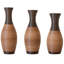 Ensemble de 3 vases de sol en rotin fait à la main Eibhinn, grand grand vase, finition multicolore-1694450606