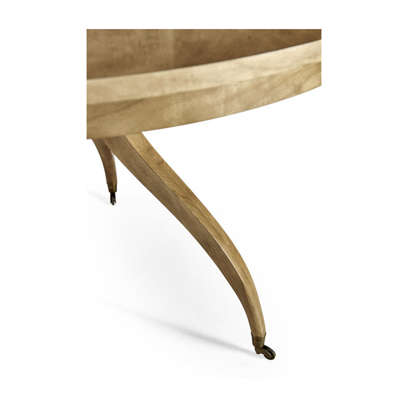 Solar Round Walnut Wood Dining Table, Cherry