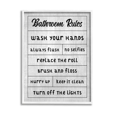 " Bathroom Rules Checklist " by CAD Designs