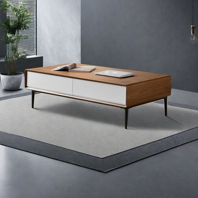 Modern simple rectangular storage coffee table