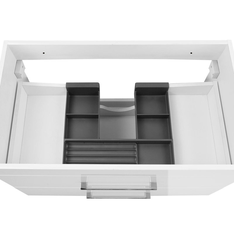 Meuble-lavabo mural 32 po blanc brillant, 32"