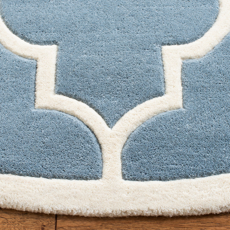 Tapis en laine touffeté à la main Carolene, Rond 7 pi