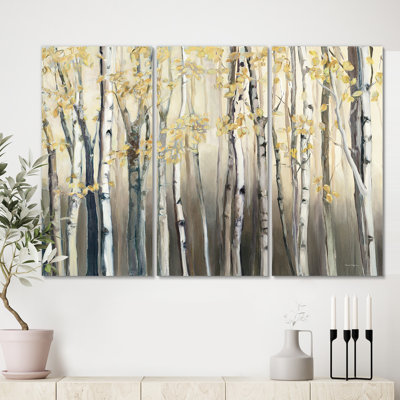 «Porch & Den Golden Birch Forest I», art mural sur toile