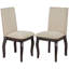 Ensemble de table de salle à manger extensible 5 pièces en bois et 4 chaises rembourrées (espresso) Trexm