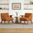 28"W Upholstered Arm Chair with Wood Legs-1889596527