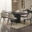 Ensemble de table de salle à manger 86,61 "ovale blanc crème avec 8 chaises pour la cuisine, le bar et le salon-98321439-68311161-68311166