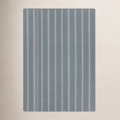 Striped Area Rug in Gray/Beige