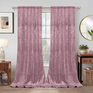 Luxury Dutch Velvet Blackout Curtains Floral Damask Pattern Thermal Isolate Light Heat Blocking Drapes (Set of 2)