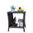 Outdoor Patio Furniture Coffee Table With Clear Tempered Glass-1282092347
