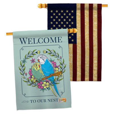 Double Sided 40'' H x 28'' W Polyester House Flag