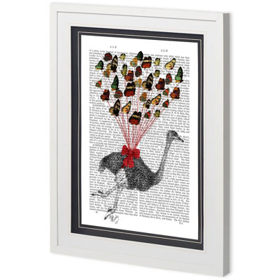 «Custom Deer in Chair» par Fab Funky, reproduction d'art encadrée sous verre