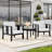 Junco Teak Outdoor Two-Person Patio Set With Cushions And Side Table-124178245-124178255
