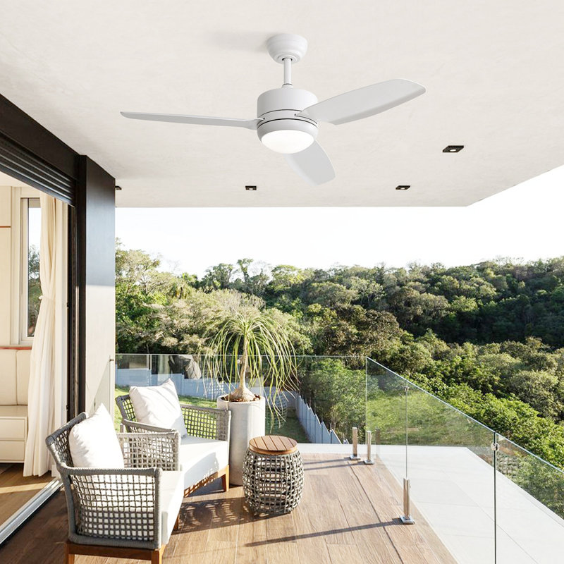 46 Inch New Design Ceiling Fan With Lights 3 ABS Blades 6-Speed DC Motor