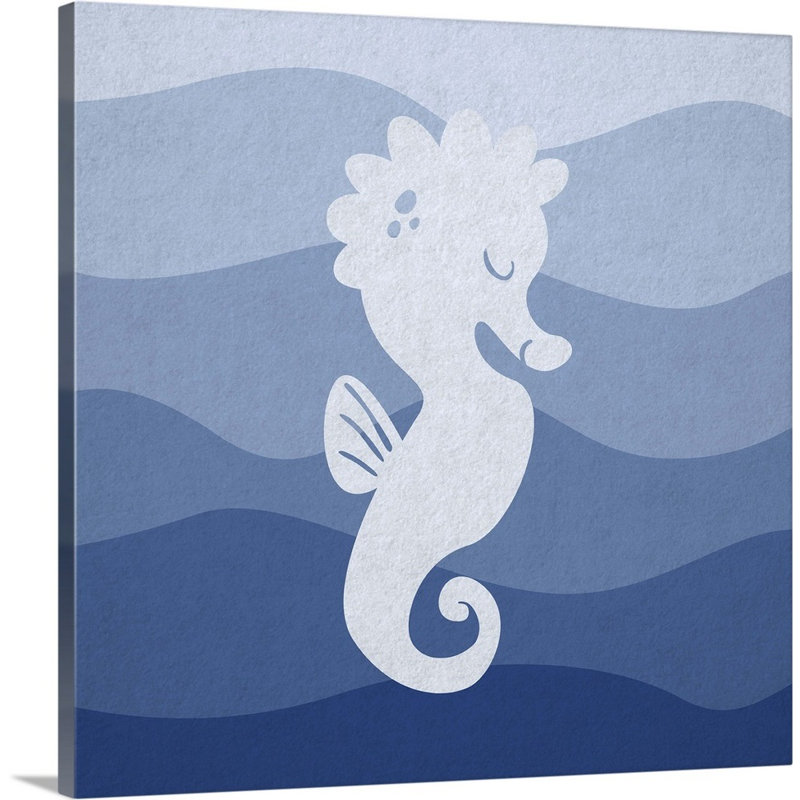 « hippocampe subaquatique de la chambre d’enfant », impression, H 16 po x l 16 po x P 1,25 po, Toile