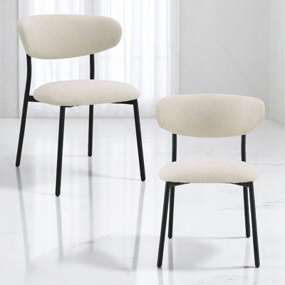 Ensemble de 2 chaises d'appoint Jirina Chenille