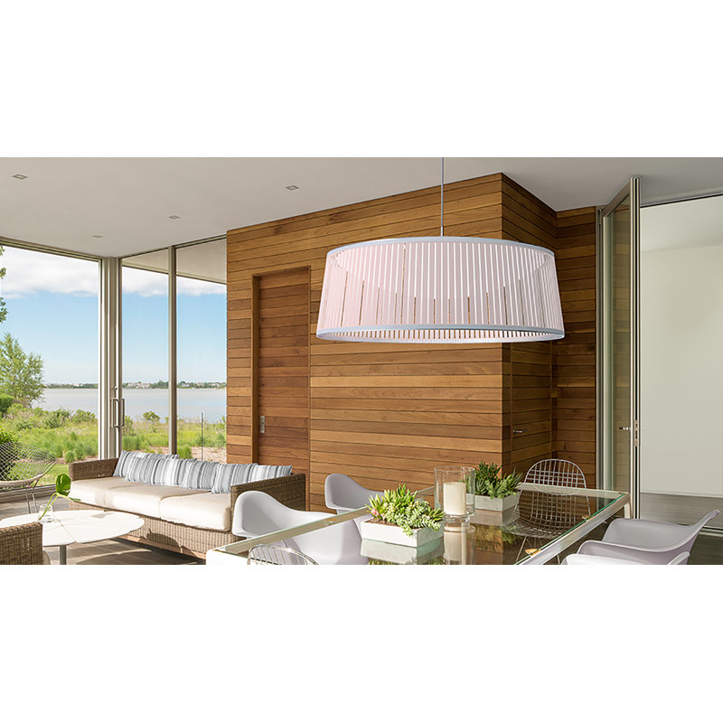 Solis Drum Pendant, White, 12" H x 36" W x 36" D