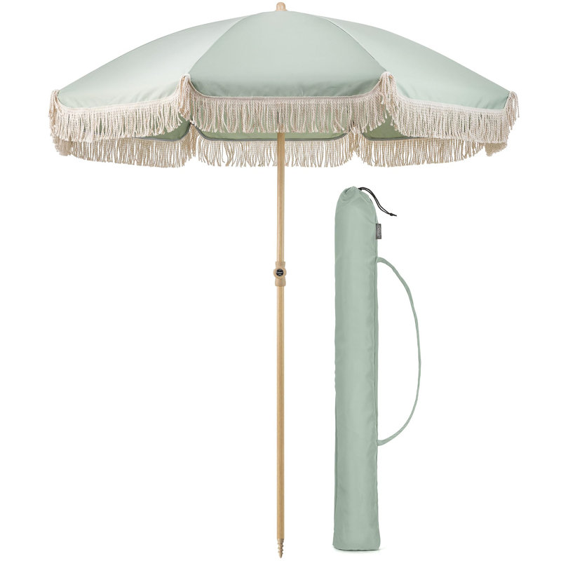180cm Beach Parasol, Green