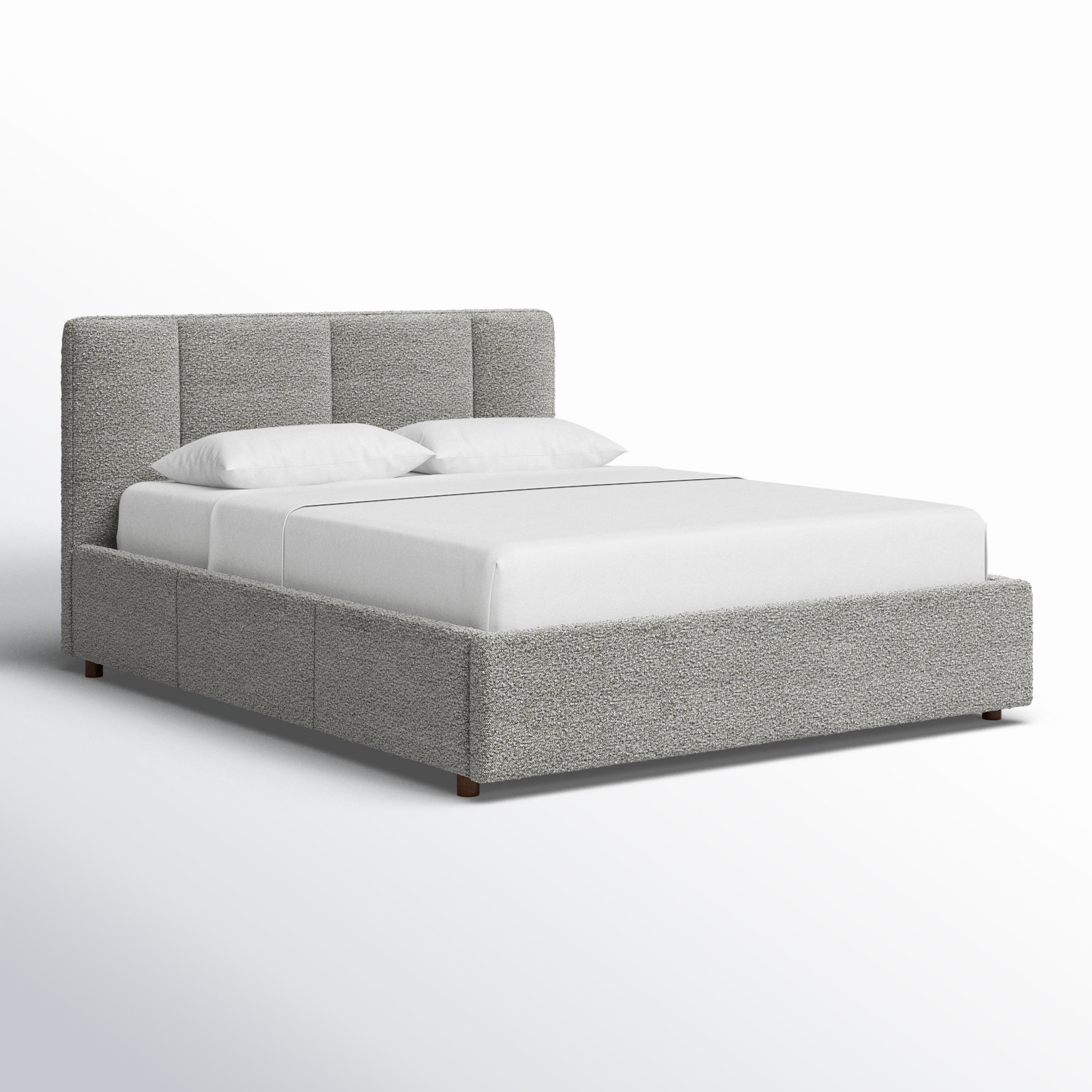 Ruthie Upholstered Bed, Queen, Gray