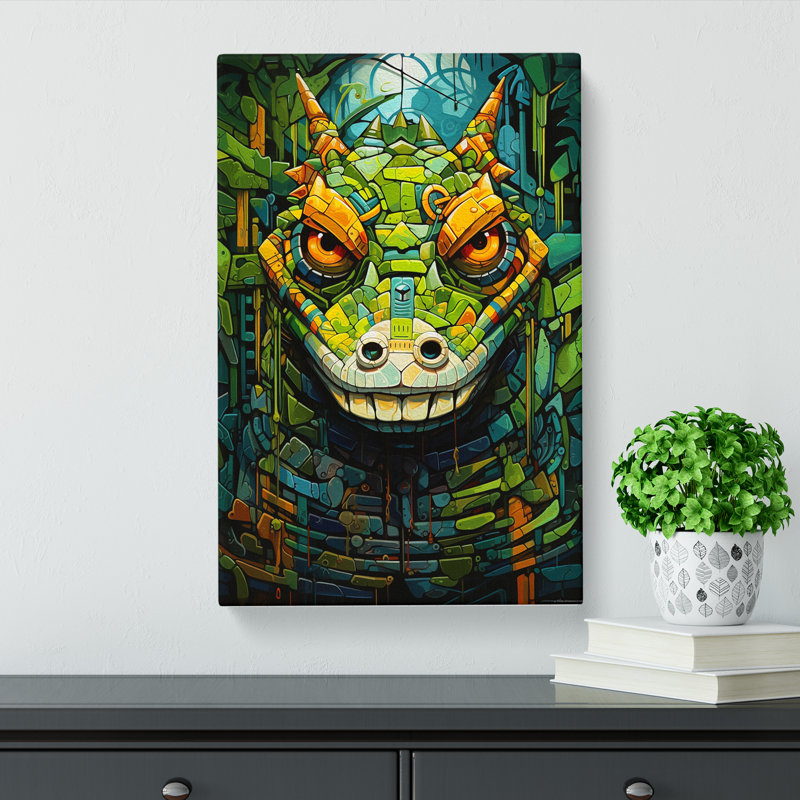 Alligator Futurism - Wrapped Canvas, 76cm H x 50cm W x 3cm D