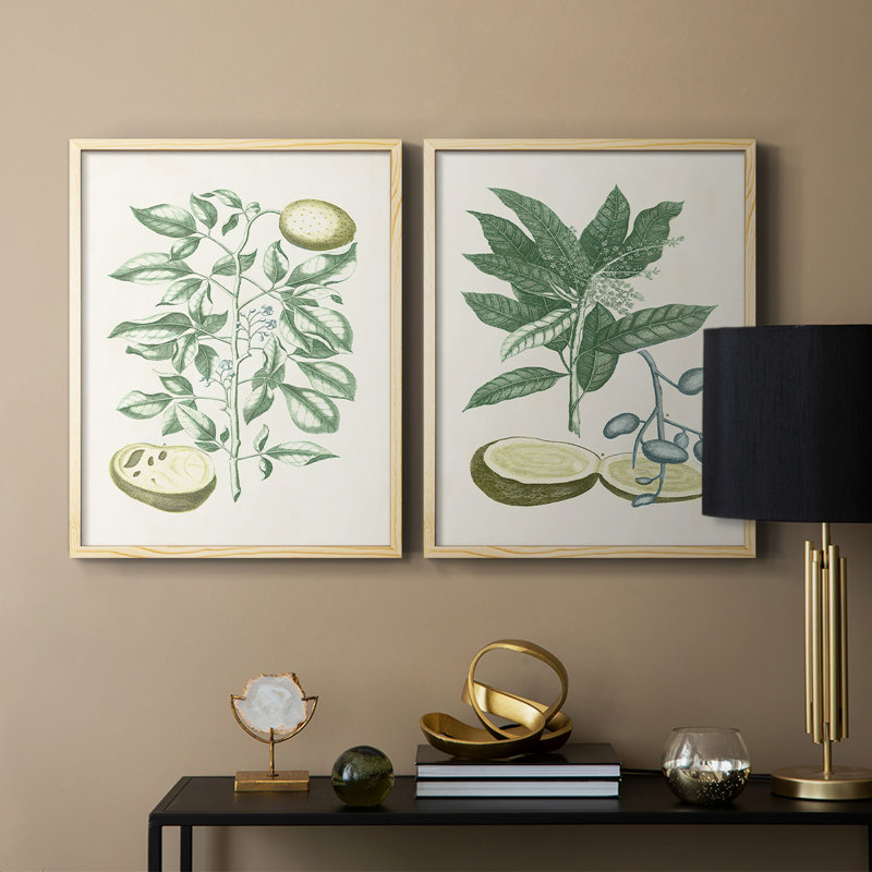 Buchoz Tropicals III - reproduction encadrée de qualité supérieure - prête à être accrochée - aucun clou requis - aucun clou requis