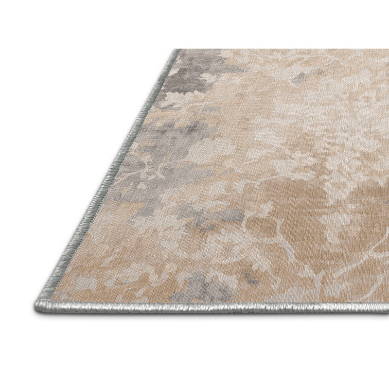 Tapis gris lavable à la machine, Rectangle 7 pi x 10 pi