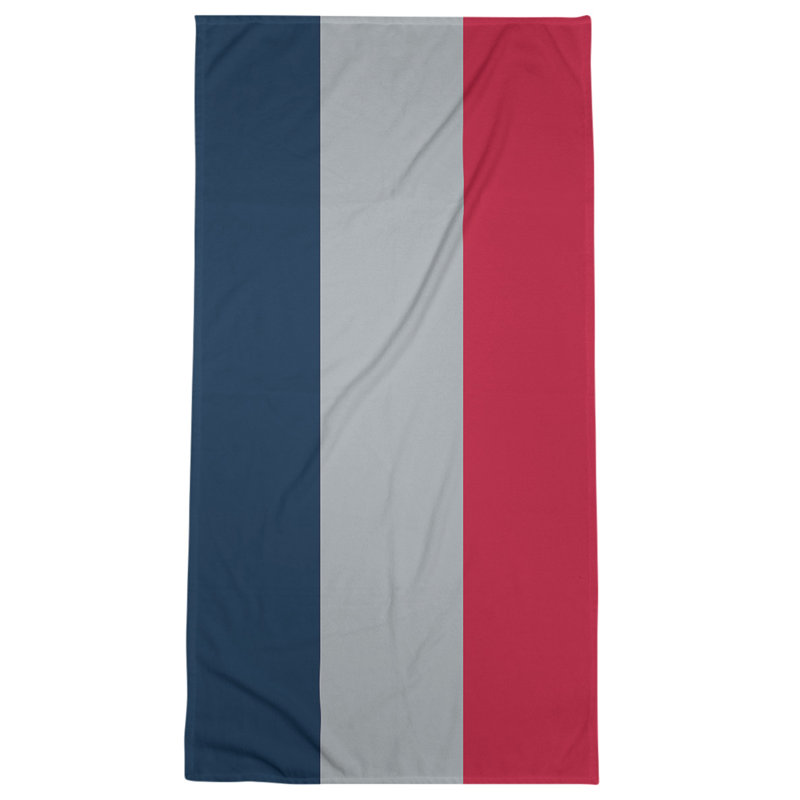 Bath Towel, Prussian Blue/Gray/Burgundy